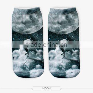 hot sell top black cat eye high quality 3d digital full print colorful ankle socks sports unisex custom hot sale stretch spandex