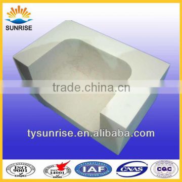 Fused cast alumina refractory brick for float glass furnace