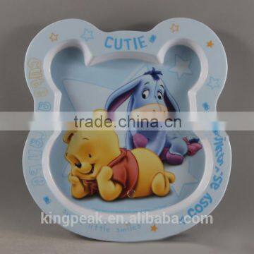 2016 New Product Kids Cute melamine plate,/Best Baby Product and gift melamine plate cute cartoon/kids melamine serving tray