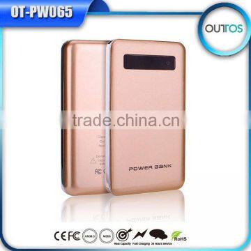 8000mah portable touch screen power bank aluminum case