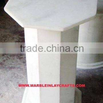 White Marble Table Bases