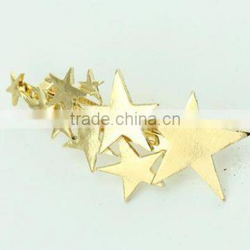 gold leaf unique star hair clip barrettes hair accessory