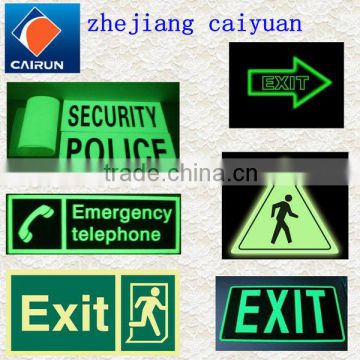 custom glowing in the dark luminous signs/warning signs