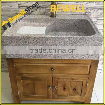 Bewell Stone Wholesale 42 inch cheap bathroom vanity cheap wooden cabinet