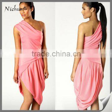 Wholesale One Shoulder Women Summer Dresses Fashion