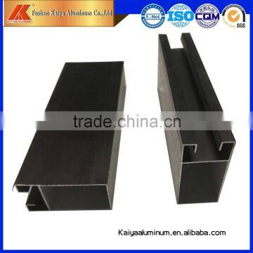 Anodized bronze, anodized champagen window and door aluminum guide rail extrusion profile