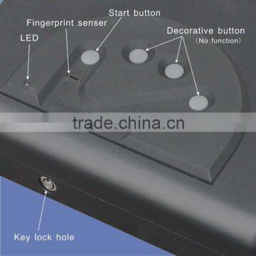 Wholesale- MS500 Micro Vault Biometric Fingerprint Pistol Small Security Storage Steel Safe Box / Gun Vault photo-2