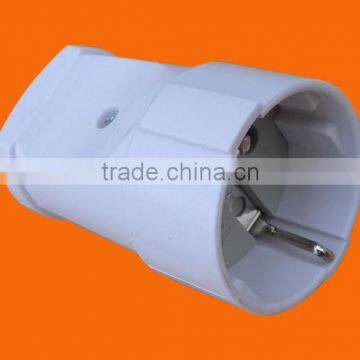 European style 2 round pin female power plug with earth (P8061)