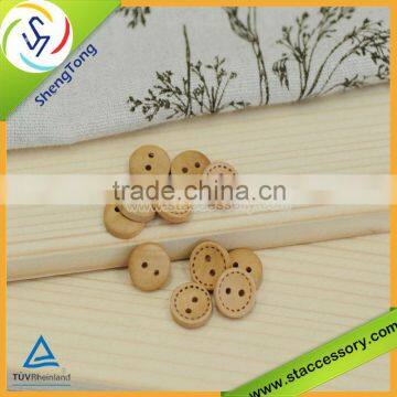 natural wooden button 2-hole wooden button wholesale wooden buttons