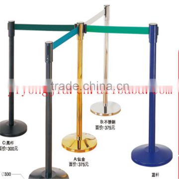 Retractable Barrier stanchion railing queue stand for hotel