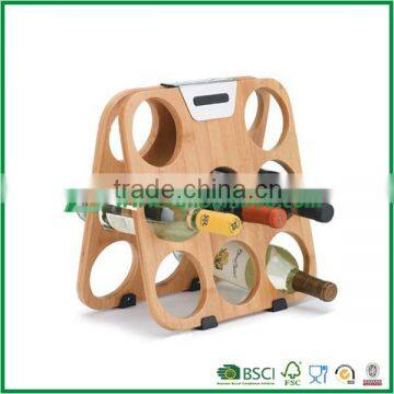 Creative bamboo wine rack non-slip