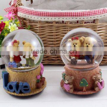 home decoration Creative gifts Teddy bear snow globe