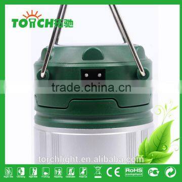 Green Color Rechargeable Lantern ABS Plastic Camping Lantern 3*AA Battery With Solar Charger Camp Lantern Light photo-5