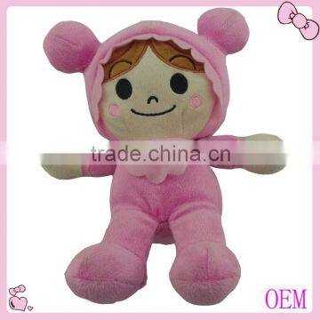 Custom pretty plush soft dolls for girl