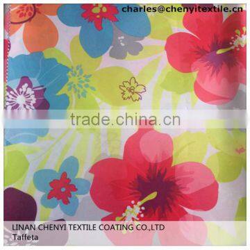 polyester 190T pa coated waterproof dyed curtain taffeta fabric