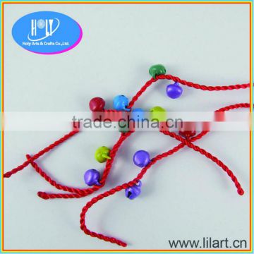 Jingle Bell Bracelet with Red Color Cording for Promotion Gift