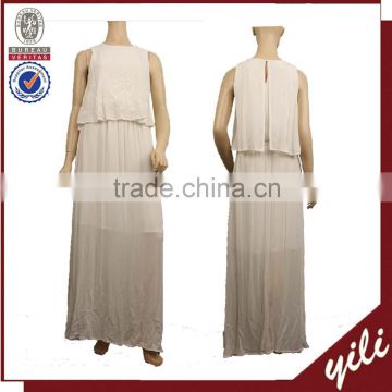 2016 Summer cotton fashion plain dyed casual long maxi dress HD150432032