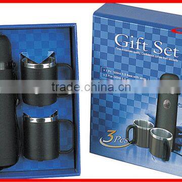 stainlesss steel double wall thermos flssk gift set