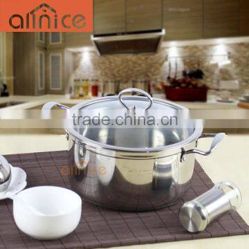 Allnice-hot selling double bottom commercial cooking stainless steel soup pot