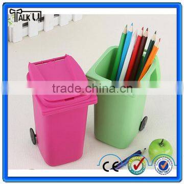 New Stationey Fashion Mini School Trash Pen Holder/plastic Office Customized Trash Pen Holder/fancy Design Garbage Pen Holder