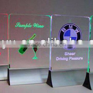 2013 hot new design acrylic menu holder LED display