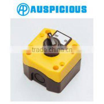 IP65 Waterproof 1 Hole Key Switch, Selector Switch Control Station Box