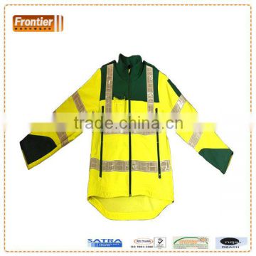 HI-VIS FLUORESCENT YELLOW SOFTSHELL JAKERT WITH GP340 TAP