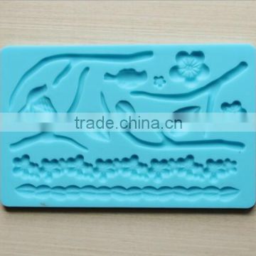 FDA approved cake decoration silicone molds for fondant