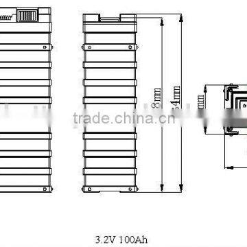 the Solar System 3.2v 100ah Lifepo4 Battery Cell Power Cell Solar Energy,wind Energy,E-scooter,EV, Backup Power photo-2