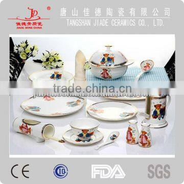 newly designed 60pcs 61pcs 72pcs dinning set A B grade pearl royal bone china dinnerware