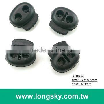 (#ST0639) cord hole 4mm small mini double hole cord adjuster for clothes