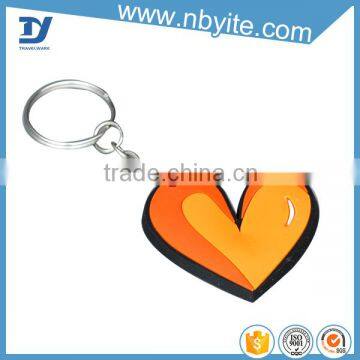 Selling souvenir cheap wholesale 3d rubber keychain/plastic key chain