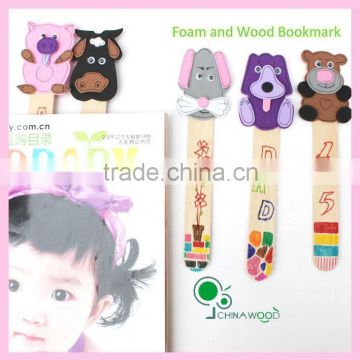 Animal Foam and Wood Bookmarks