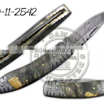 Damascus Steel Folding Knife DD-11-2542