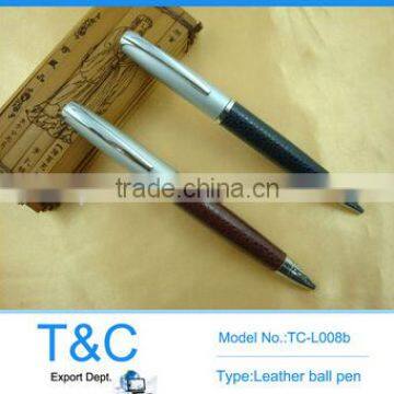 hot sales newest style metal leather pen