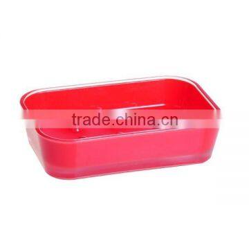 Simple Bathroom Ware Plastic Red Soap Box