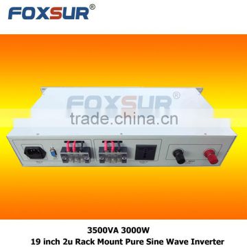 Best quality Foxsur business industrial 3500VA 3000W 48V dc to 110V ac Solar panel 19 inch 2U Rack Mount Pure Sine Wave Inverter