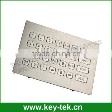 28 keys Plug and play metal numeric keypad with electronic control panel