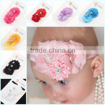 New baby flower elastic headband pretty new design hair band for sales