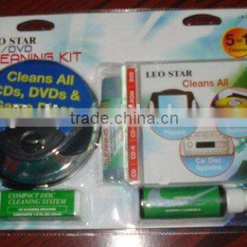 6 in 1 CD cleaning kit DVD/CD/GAME DISC LASER LENS CLEANER