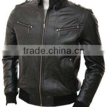 Men's Black Leather Jacket