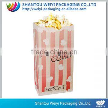 food packaging bag custom logo EcoCraft brown paper popcorn bag