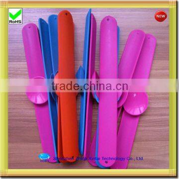 top qulality band silicone slap bracelet mobile phone