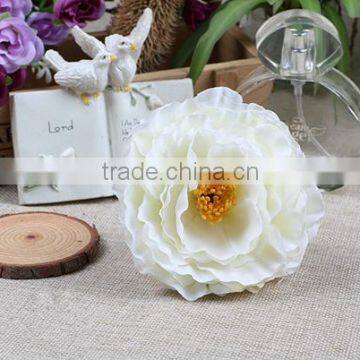 Nice quality silk rose flower head large artificial flower head