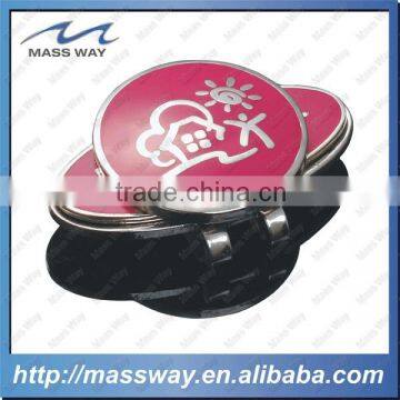 custom 3D pink enamel metal magnetic golf ball marker