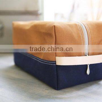 Personalized Women's Waxed Canvas Toiletry Bag /waxed Canvas Cosmetic Bag /selvage Denim Bags and Pouches Quality Choice photo-3