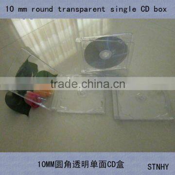 10mm Round shape single Clear CD case