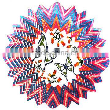 Stainless Steel Wind Spinner--3D Butterfly.