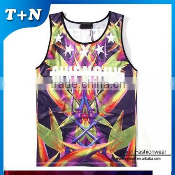 oem custom printted bodybuilding workout and 100 cotton tank top