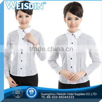 sales promotion Guangzhou wholesale Oxford fabric newest best women casual check shirt design